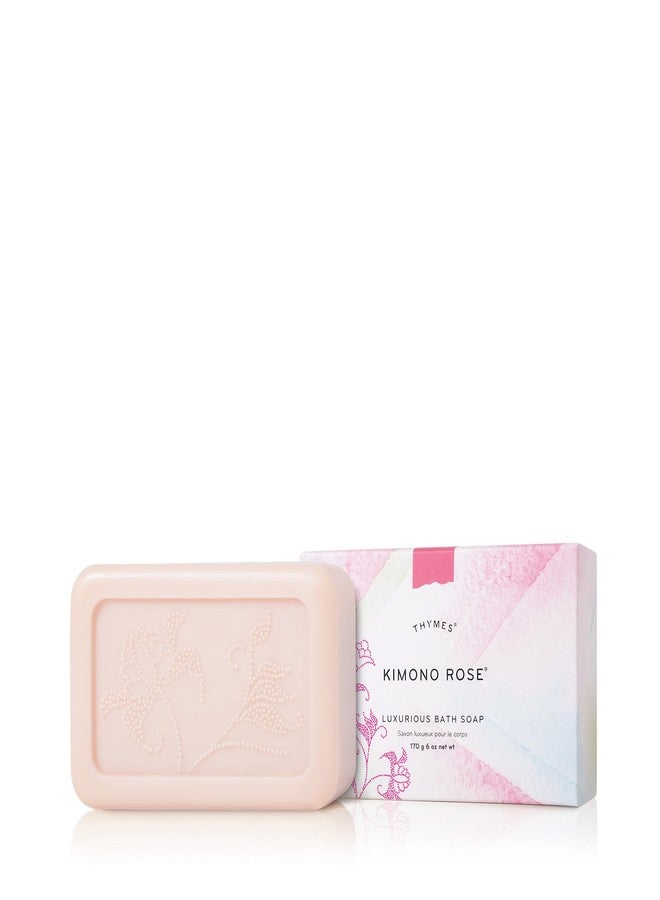 Thymes Bath Soap - 6 Oz - Kimono Rose - Image 1